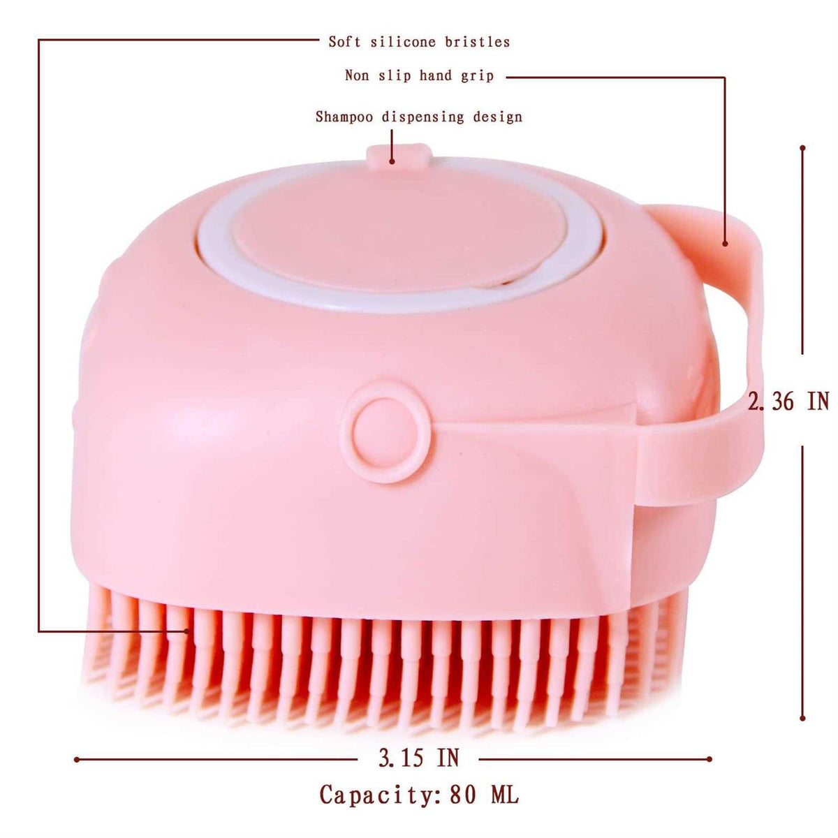 Dog Bath Brush with Shampoo Dispenser A2871