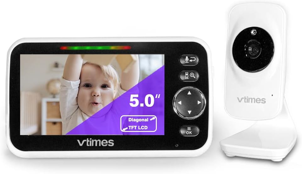 Baby Monitor with Camera and Audio 5 LCD Screen B496976