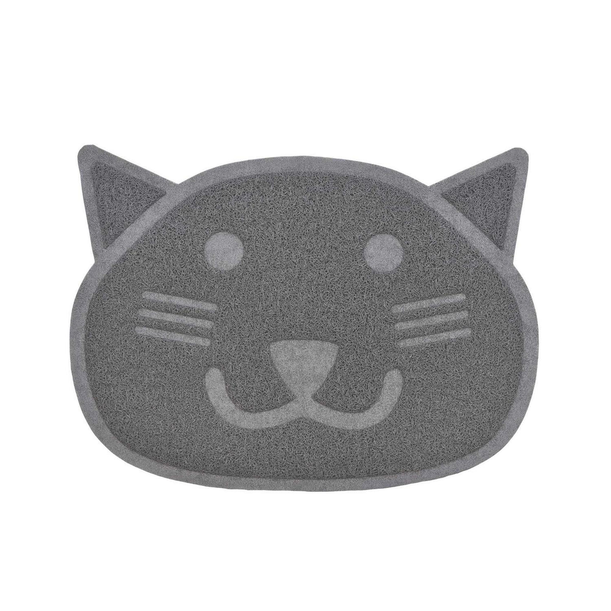 Grey Cat Shaped Litter Mat W76969