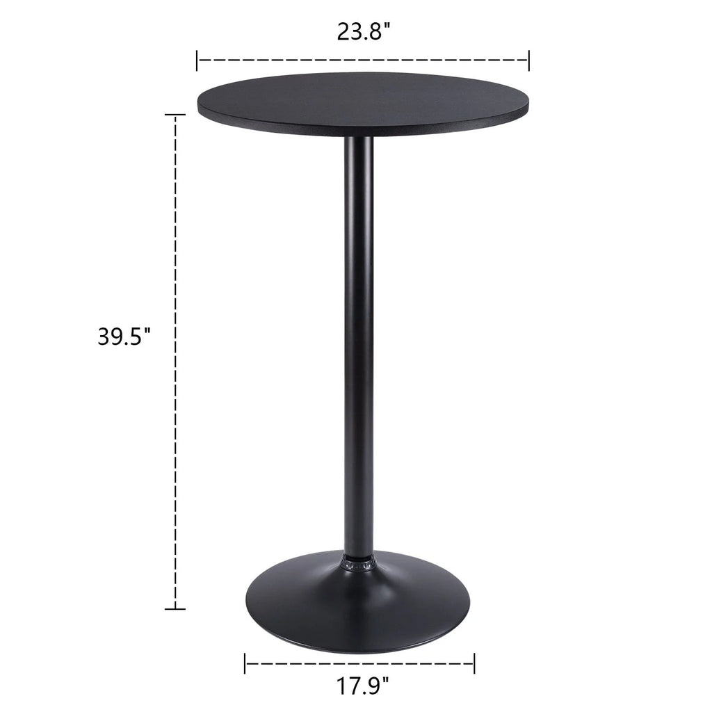 Round Bistro Pub Table 23.8 Bar Height White A864601
