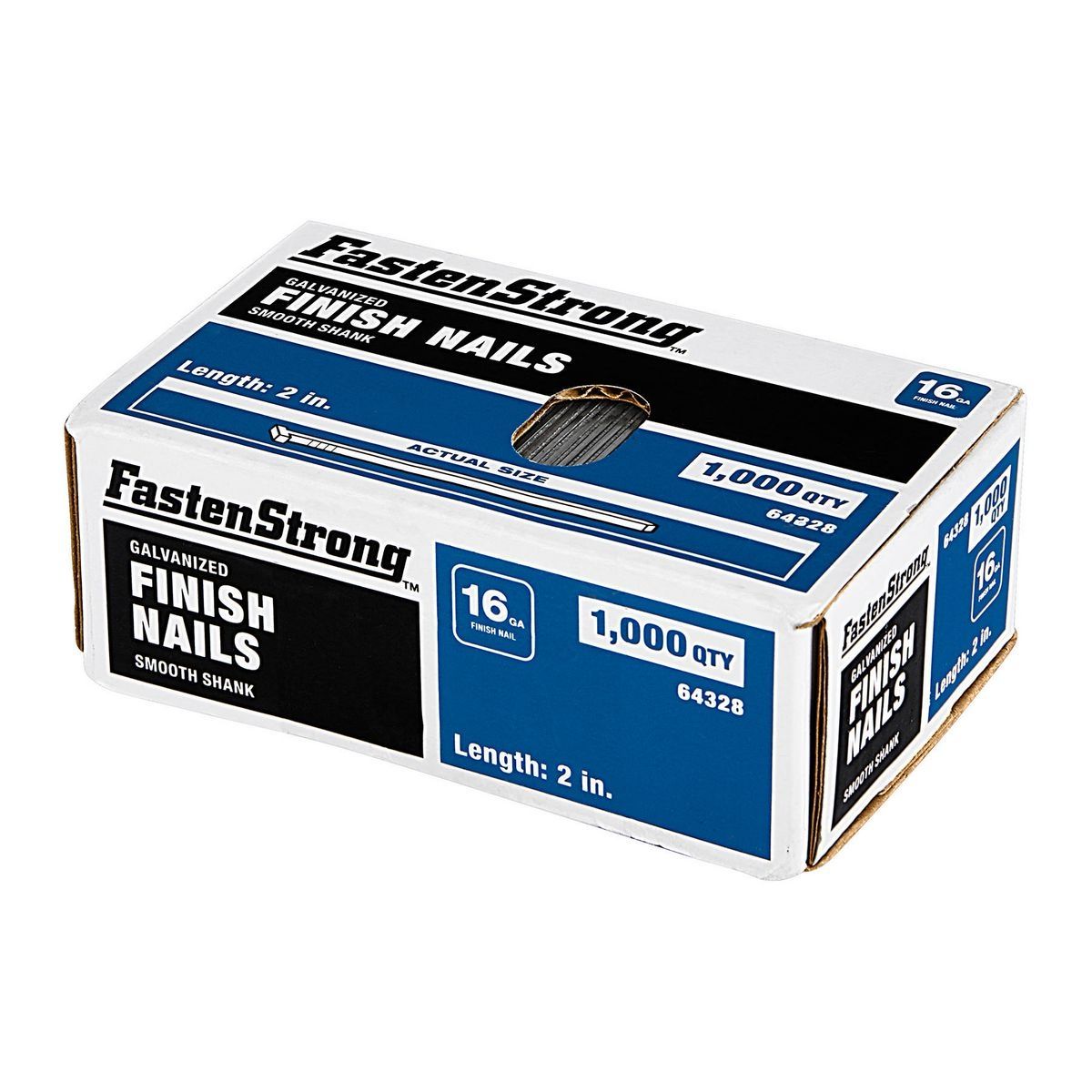 2 in. 16 GA Galvanized Finish Nails, 1000 Piece U146