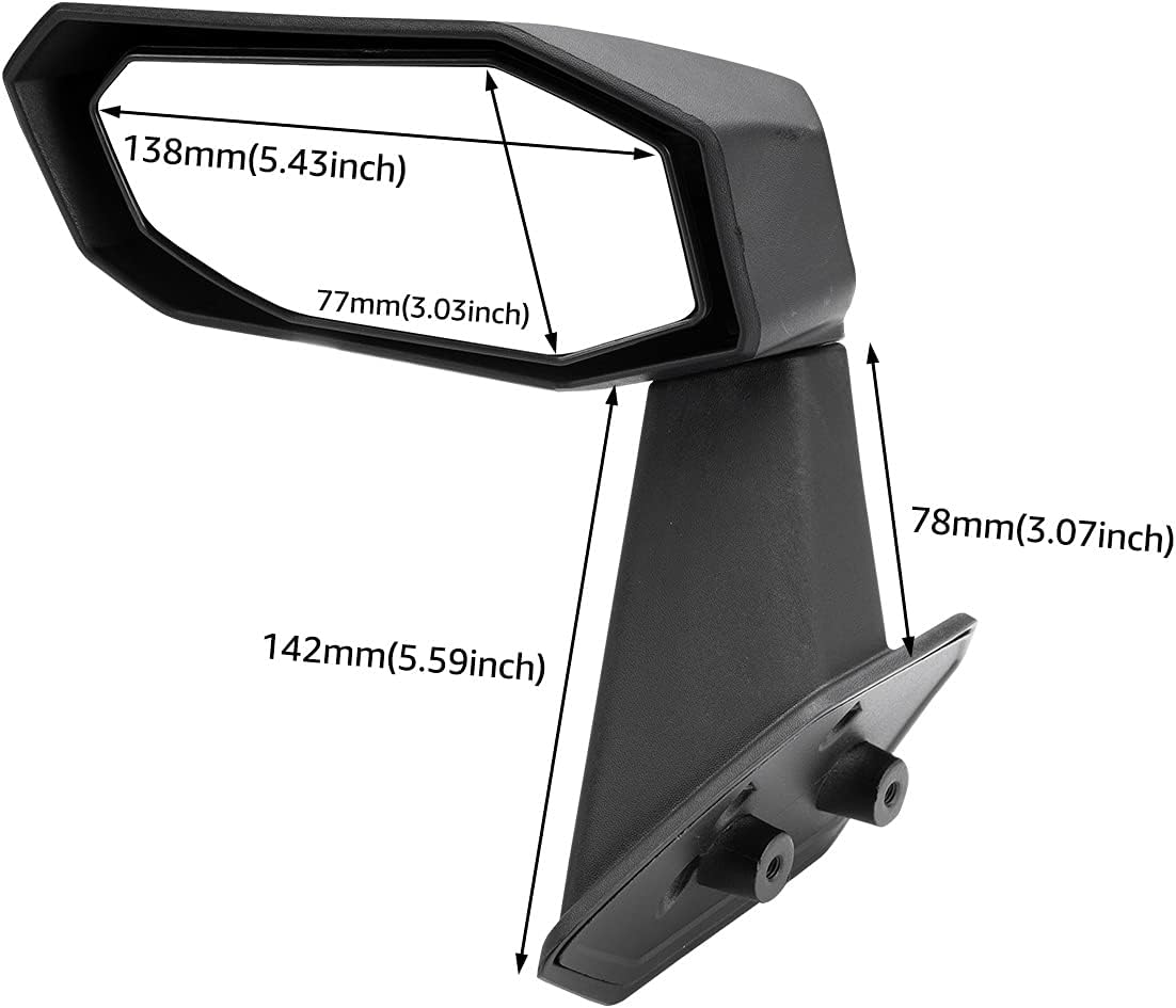 Black Adjustable Convex Side Mirrors J323981
