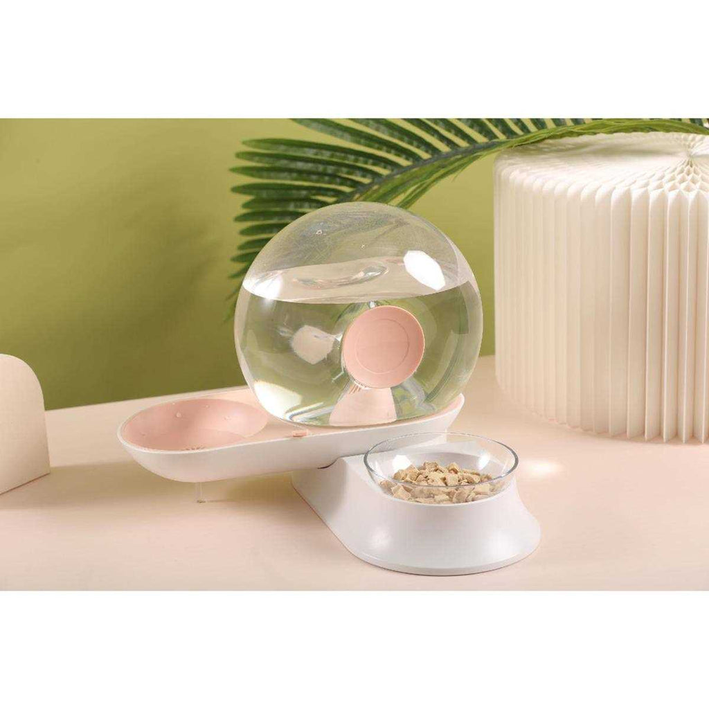 Snail Shaped 2-in-1 Gravity Pet Water Dispenser and Food Bowl Q758