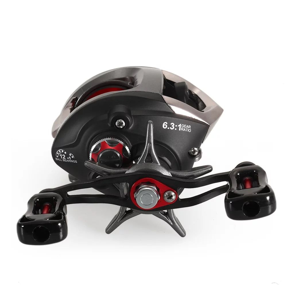 12 + 1 Ball Bearings Baitcasting Fishing Reel with Magnetic Brake B627