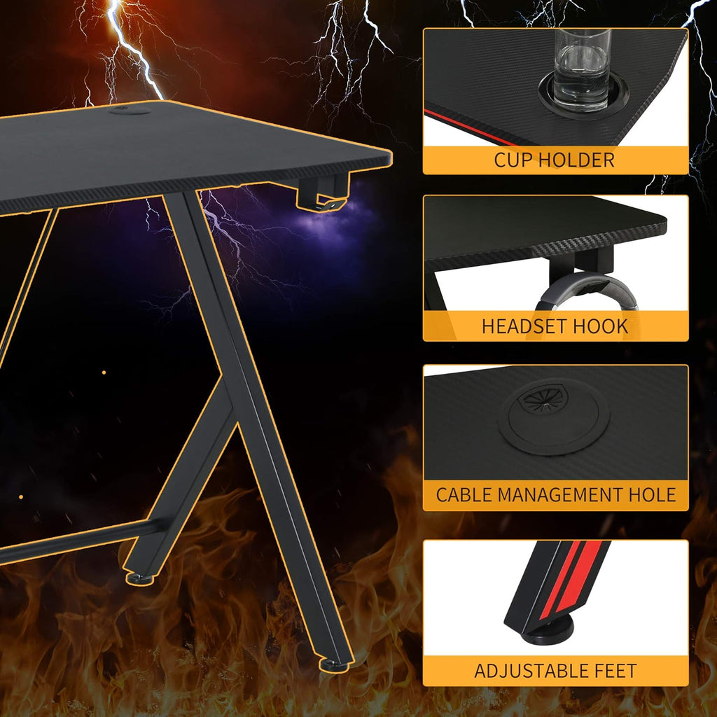 47 inch Gaming Computer Desk with Cup Holder J915349