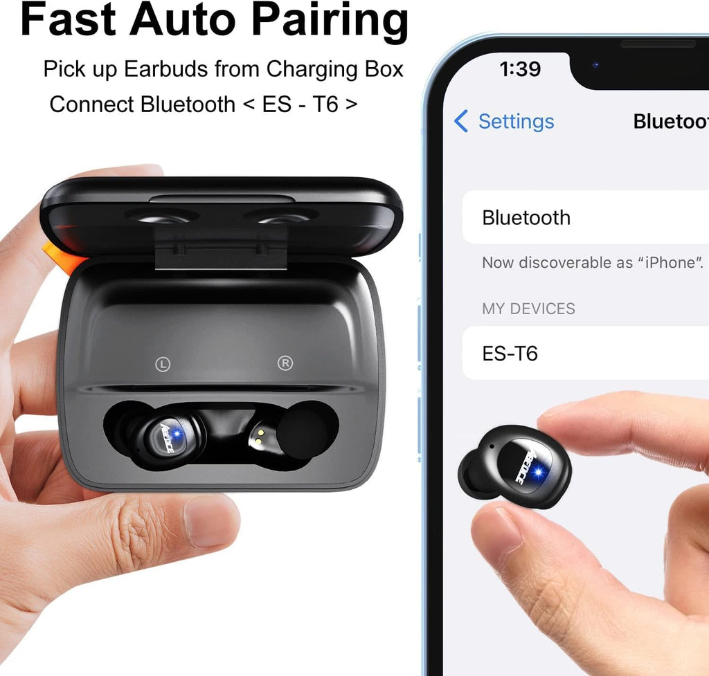 Wireless Earbuds Bluetooth 5.1 Noise Cancelling in-Ear Earphone 160H Playtime IPX6 Waterproof Pack of 2 E274