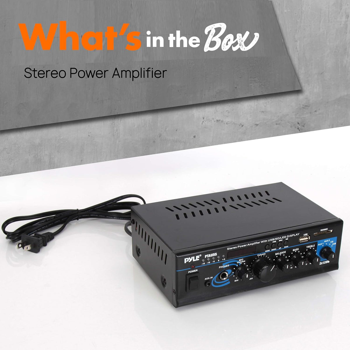 2X120W Dual Channel Stereo Power Amplifier E918601