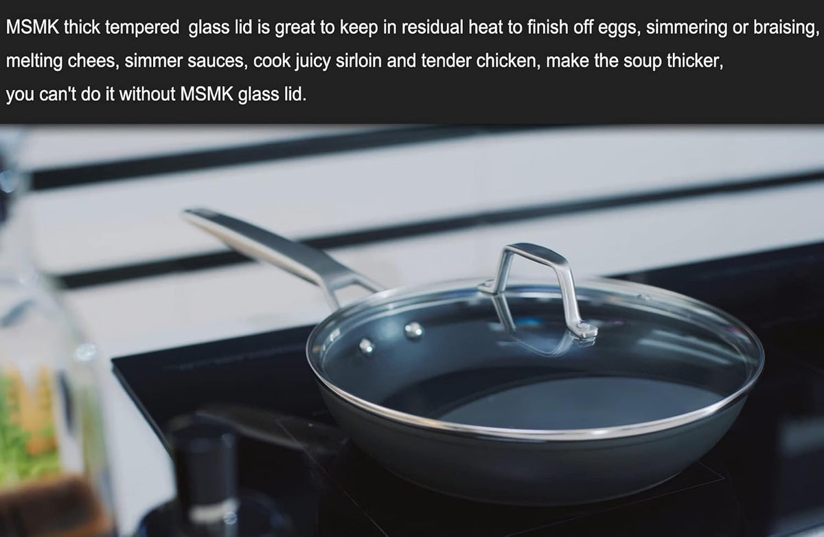 10-inch Nonstick Stainless-steel Frying Pan with Lid Q1771
