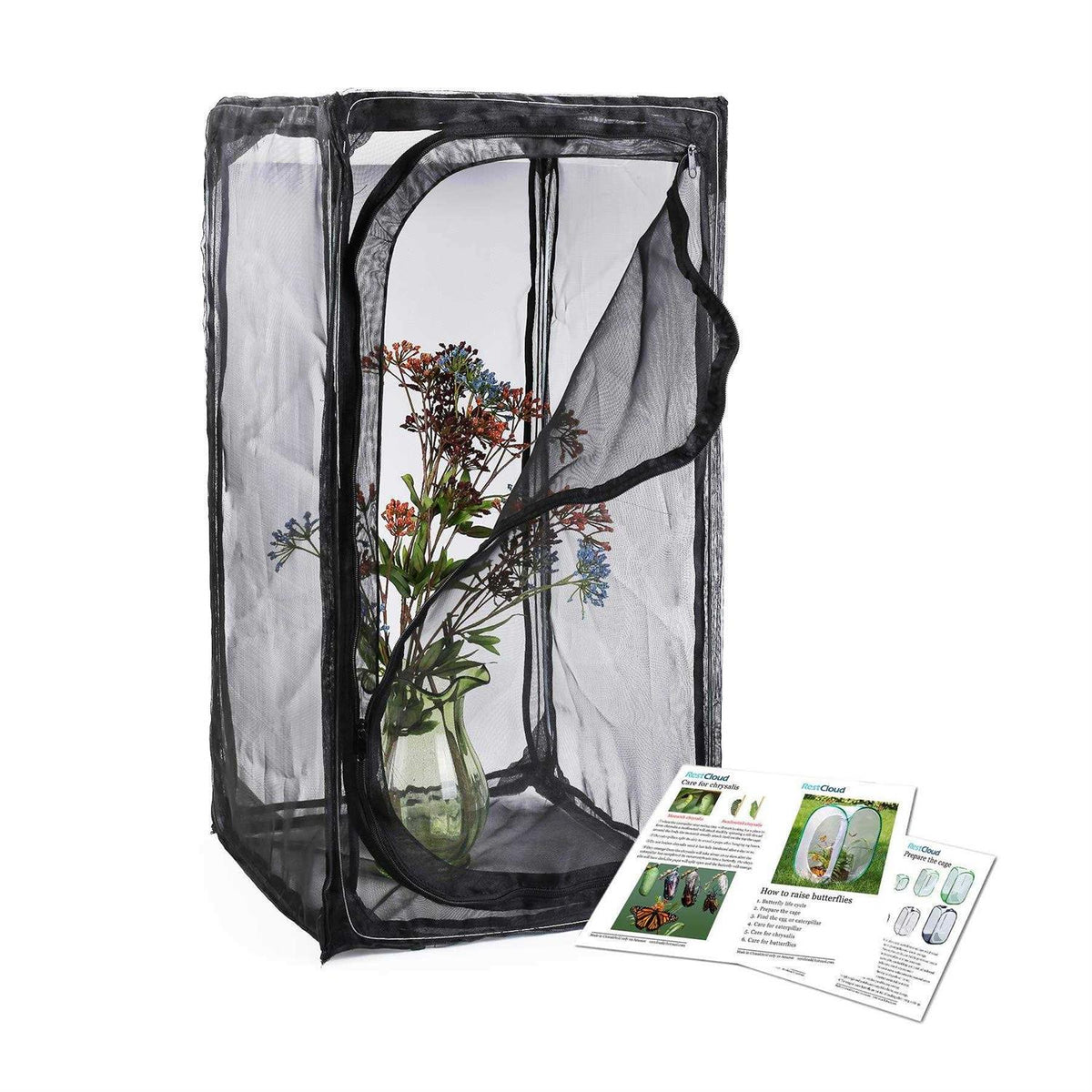 Collapsible Mesh Insect Cage with Zipper Protection R993820