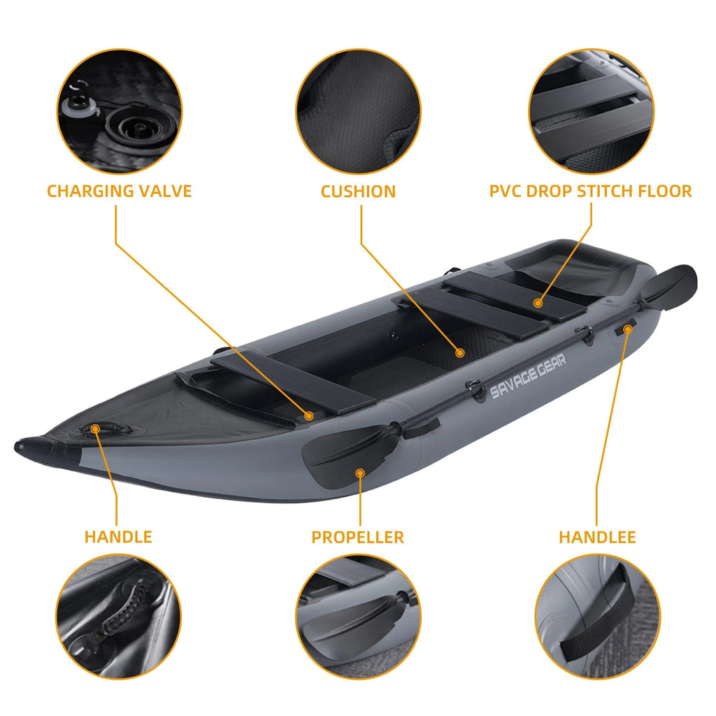 2 Person Inflatable PVC Kayak Boat with Pump and Paddle U656099