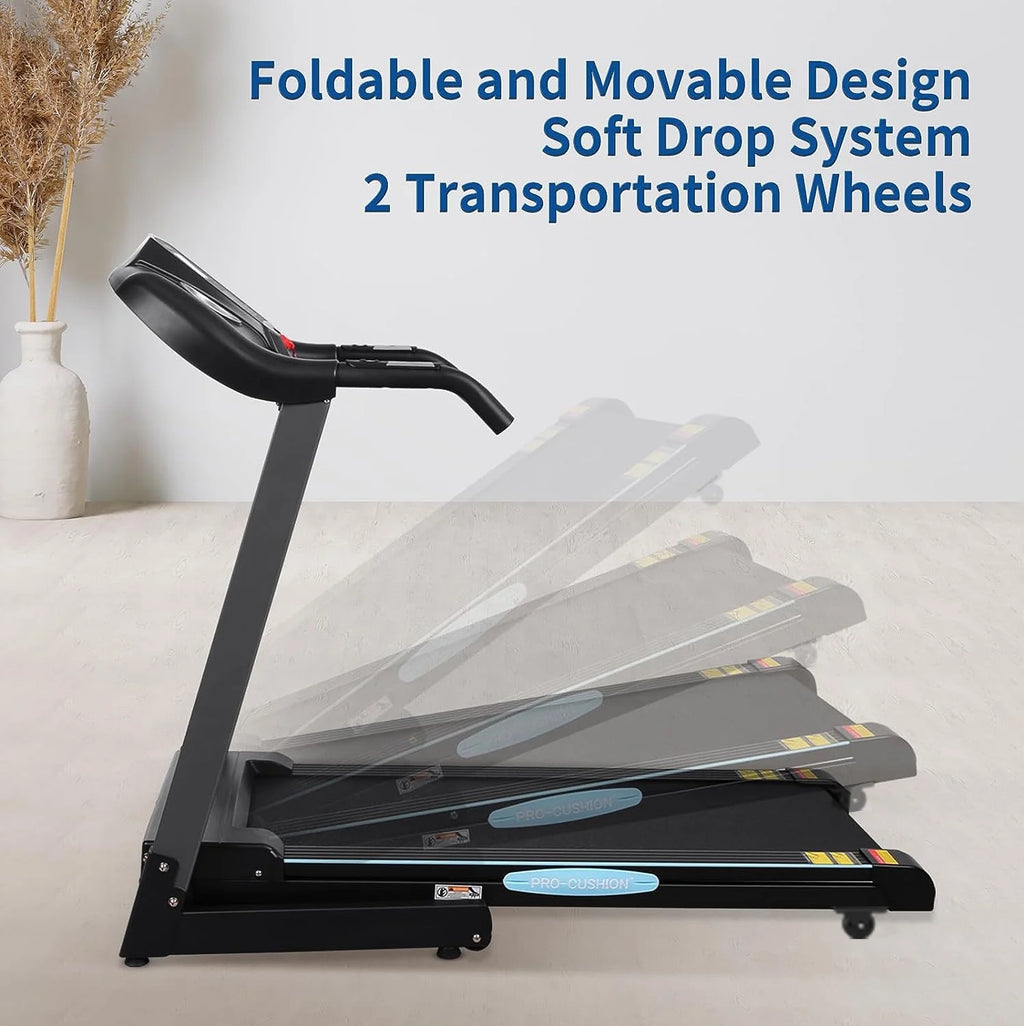 Folding Treadmill with 12-Level Automatic Incline 2.5hp Electric Treadmill K685