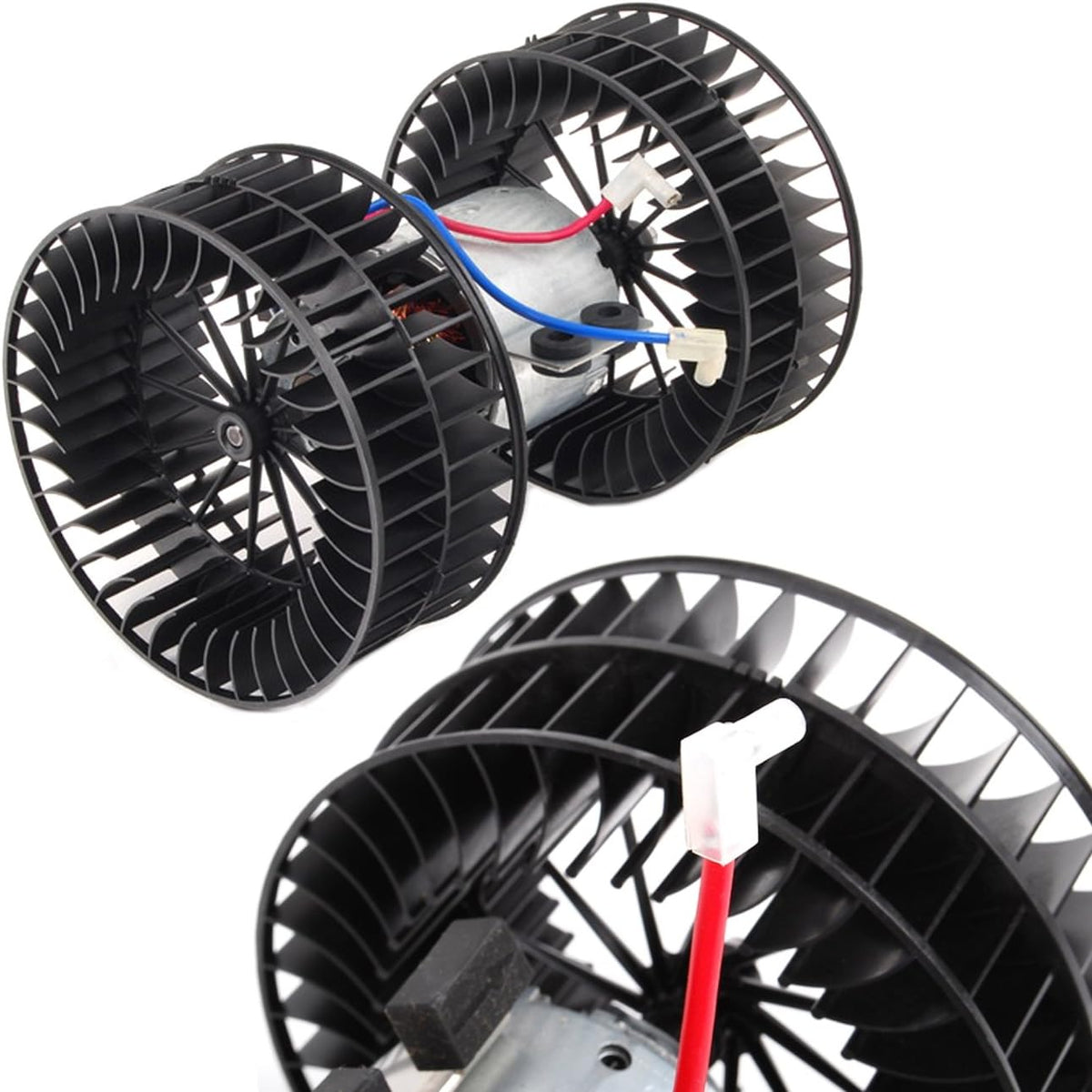 Front Heater Blower Motor with Dual Fan Cage N7854