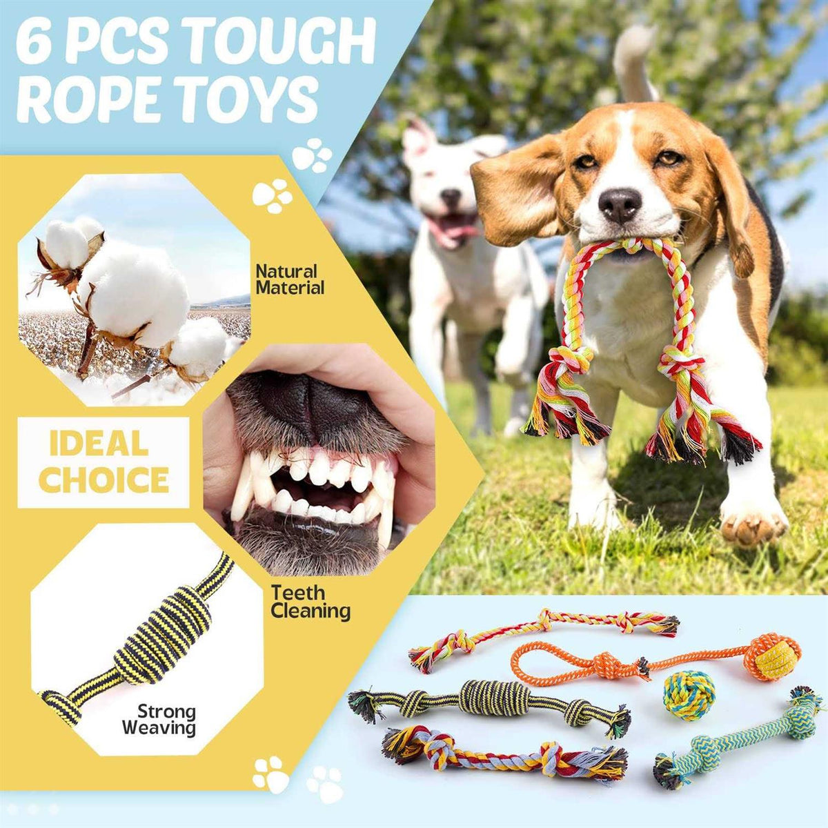 21 Pack Small Dog Chew Toys with Rope Toys Q651523