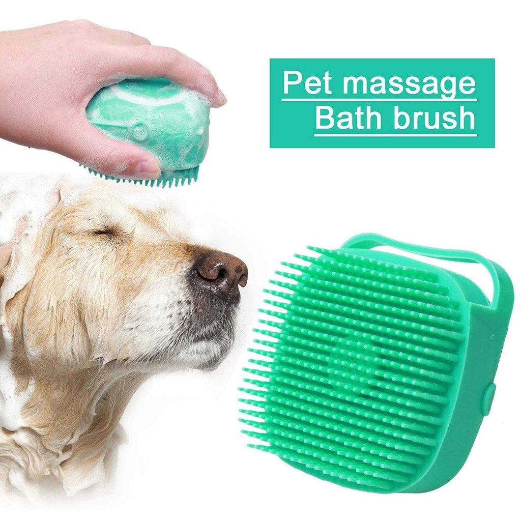Dog Bath Brush with Shampoo Dispenser A2871
