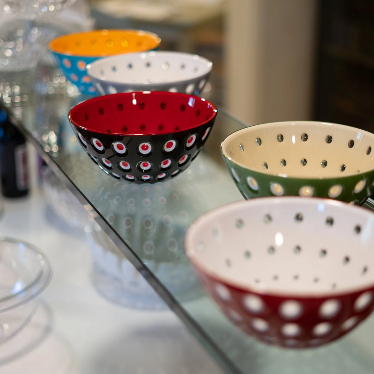 Bowl 20cm Blue/White/Orange H415794