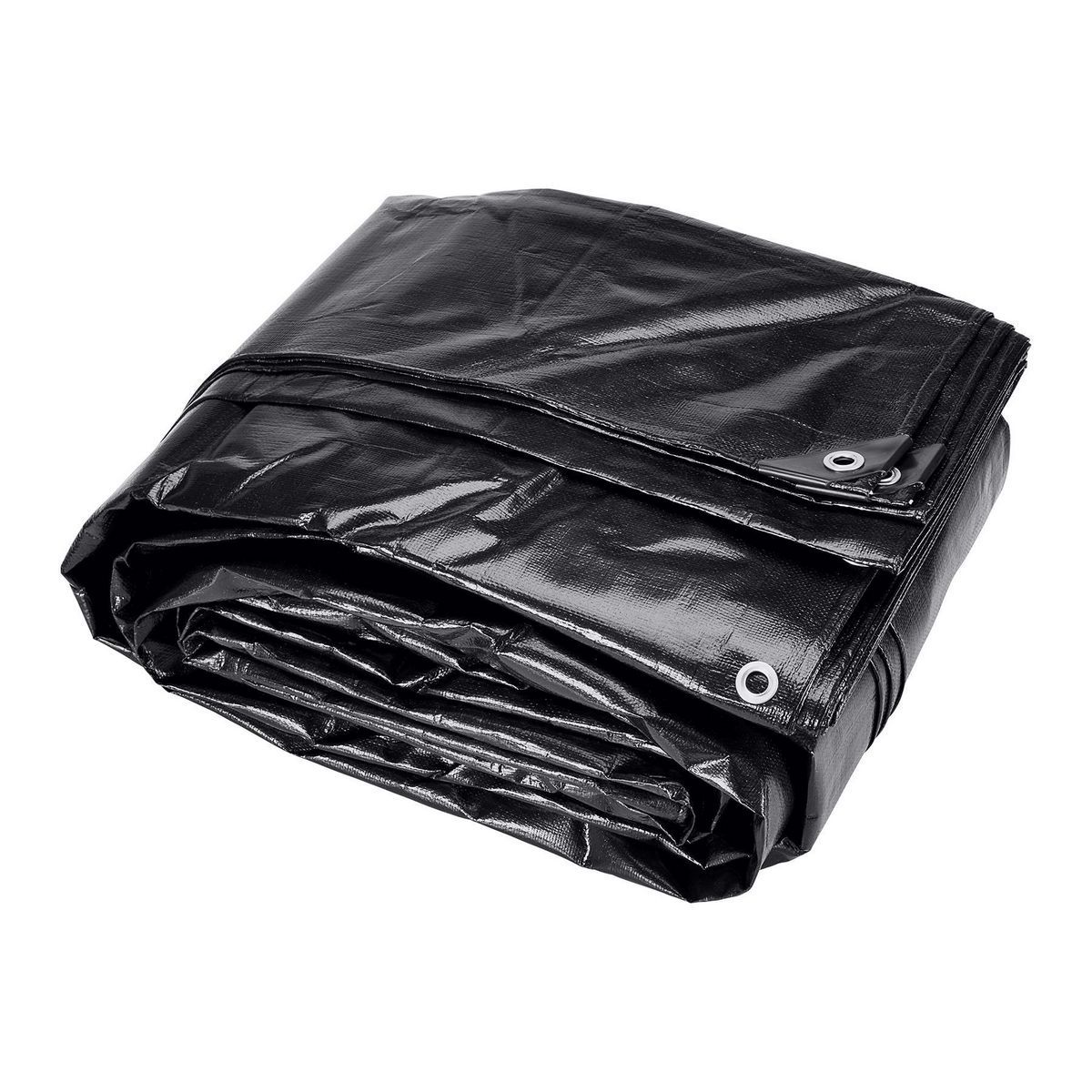 18 ft. x 24 ft. Silver and Black Weather-Resistant Tarp U87713