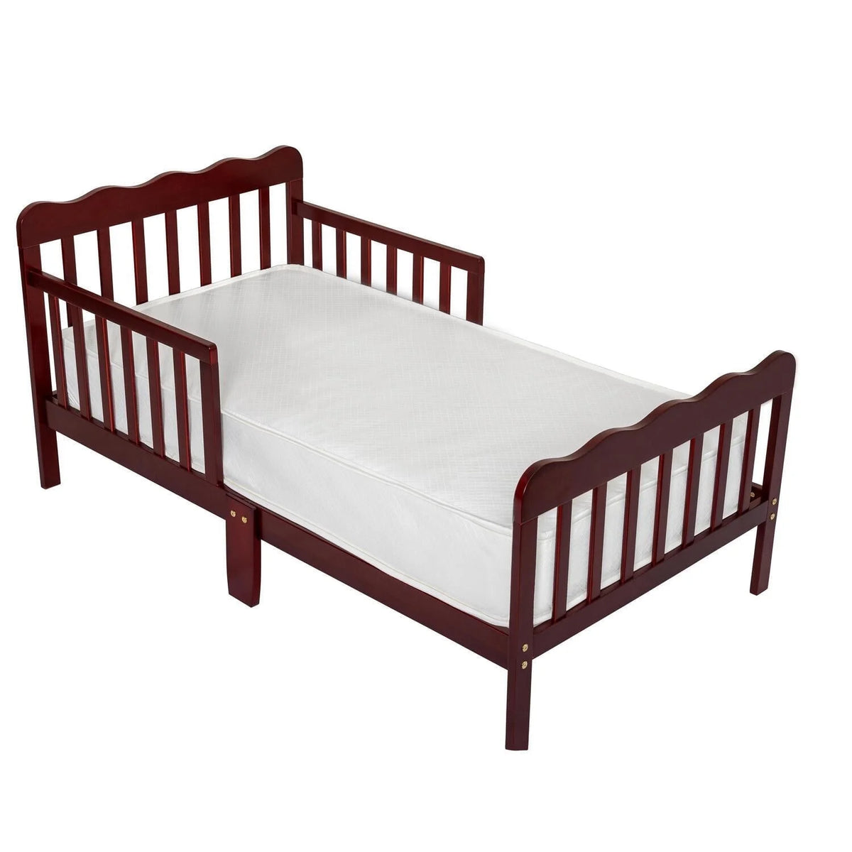 Cherry Wood Toddler Bed with Rails K321