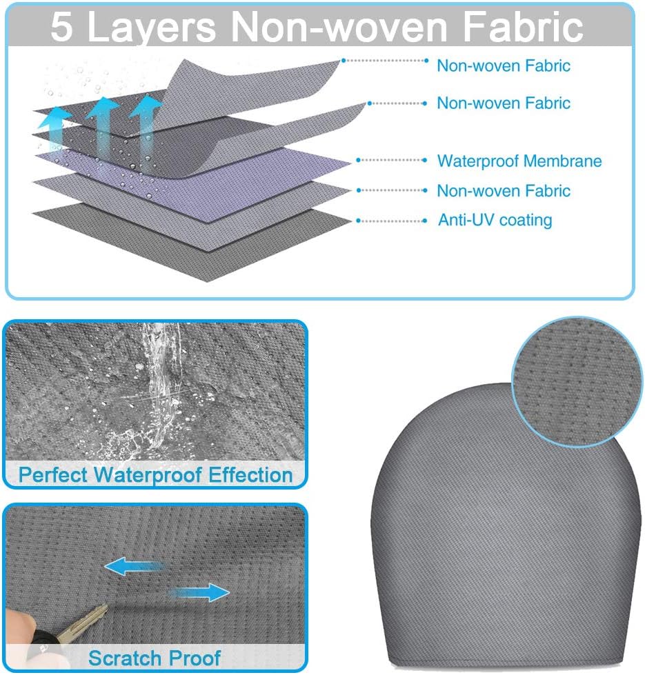 Set of 4 Extra Thick 5-ply Waterproof UV Coating Tire Covers R411197