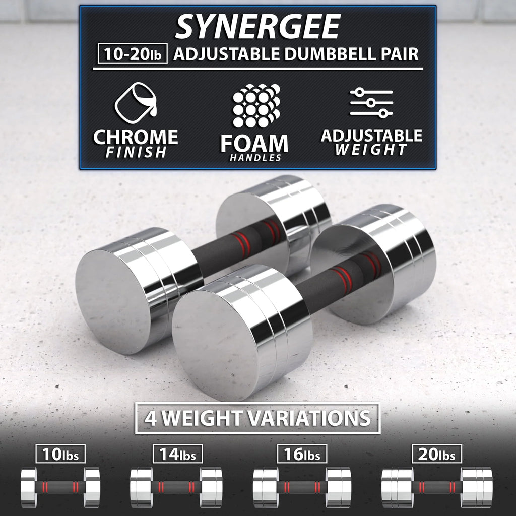 Adjustable Dumbbell Set with Foam Handles W5245