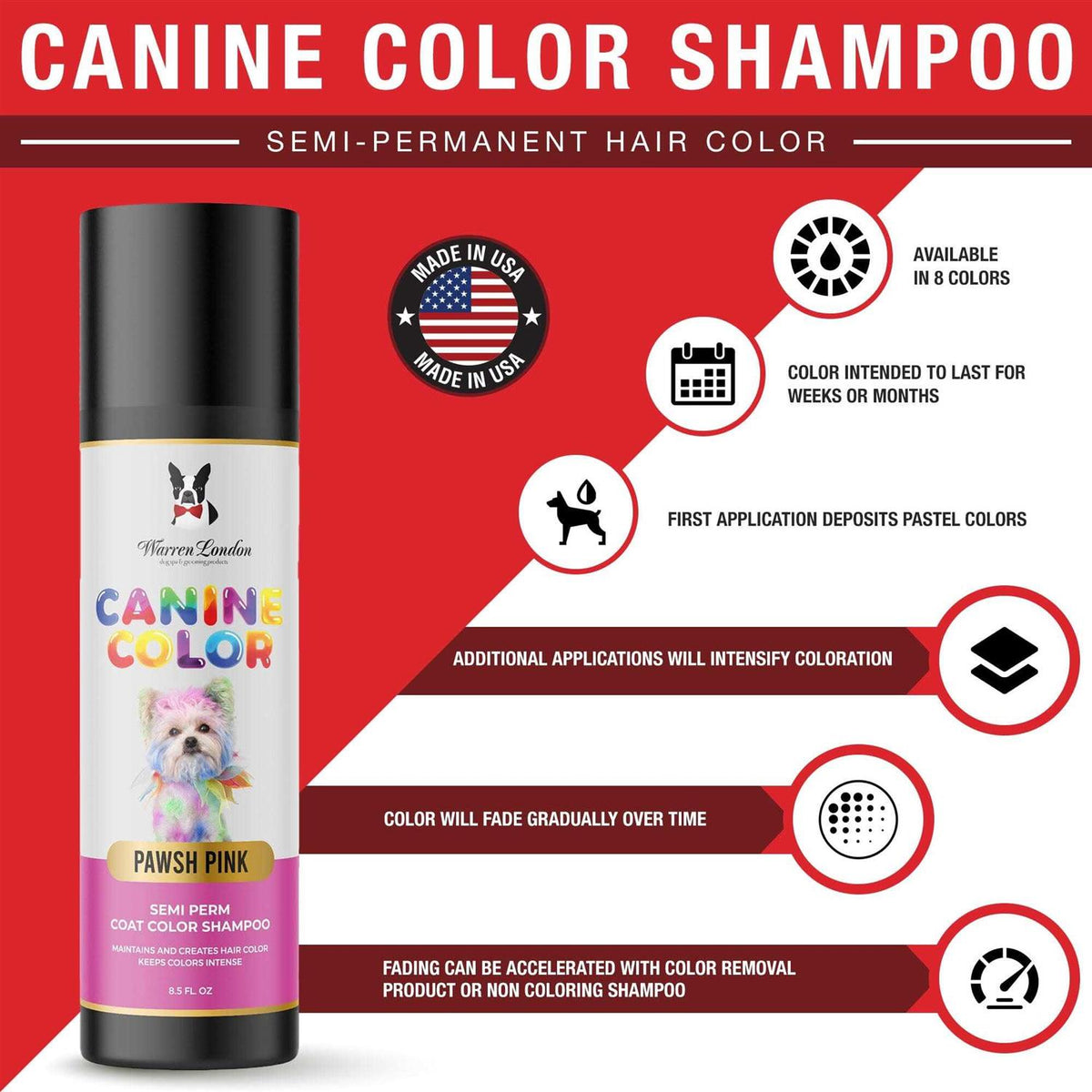 Semi Perm Coat Color Shampoo for Dogs Y408643