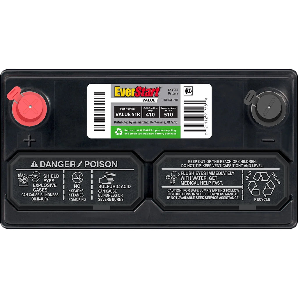 Lead Acid Automotive Battery Group Size 51R 12 Volt 410 CCA K600
