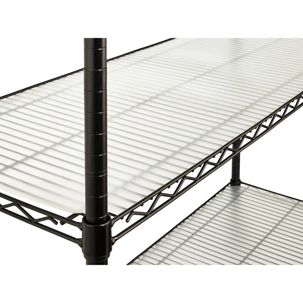 Steel 4-Tier Storage Shelf Unit 2400lb Capacity Chrome E9790