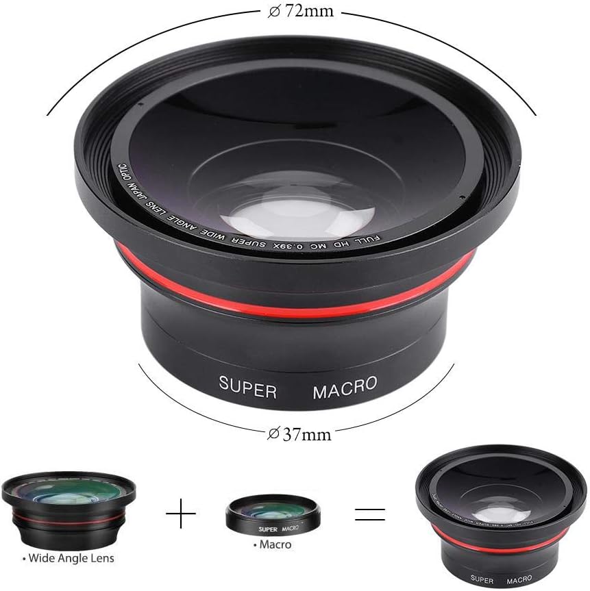 37mm 0.39X Wide Angle Lens with Macro Lens and Phone Clip R904