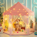 Princess Tent with Star Lights and Ocean Balls, 55 × 53 inches, Pink R4824
