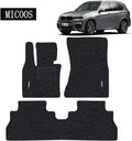 Compatible with Car Floor Mat Carpet for BMW X5 (2014-2018) F15, All Weather Heavy Duty Floor Mat Set Waterproof Stain-Resistant (Black) V5280