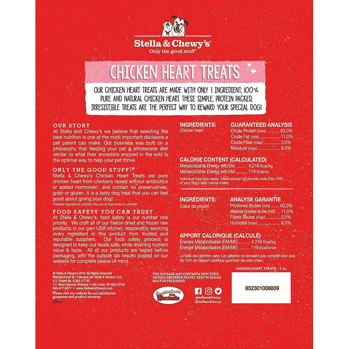Chicken Hearts Freeze-Dried Dog Treats B370603