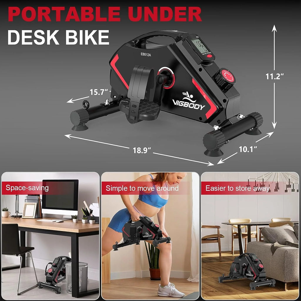 Under Desk Magnetic Mini Exercise Bike V73853
