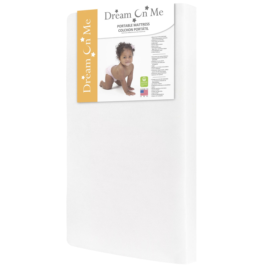 2-In-1 Breathable Foam Two-Sided Mini Crib Mattress H49952