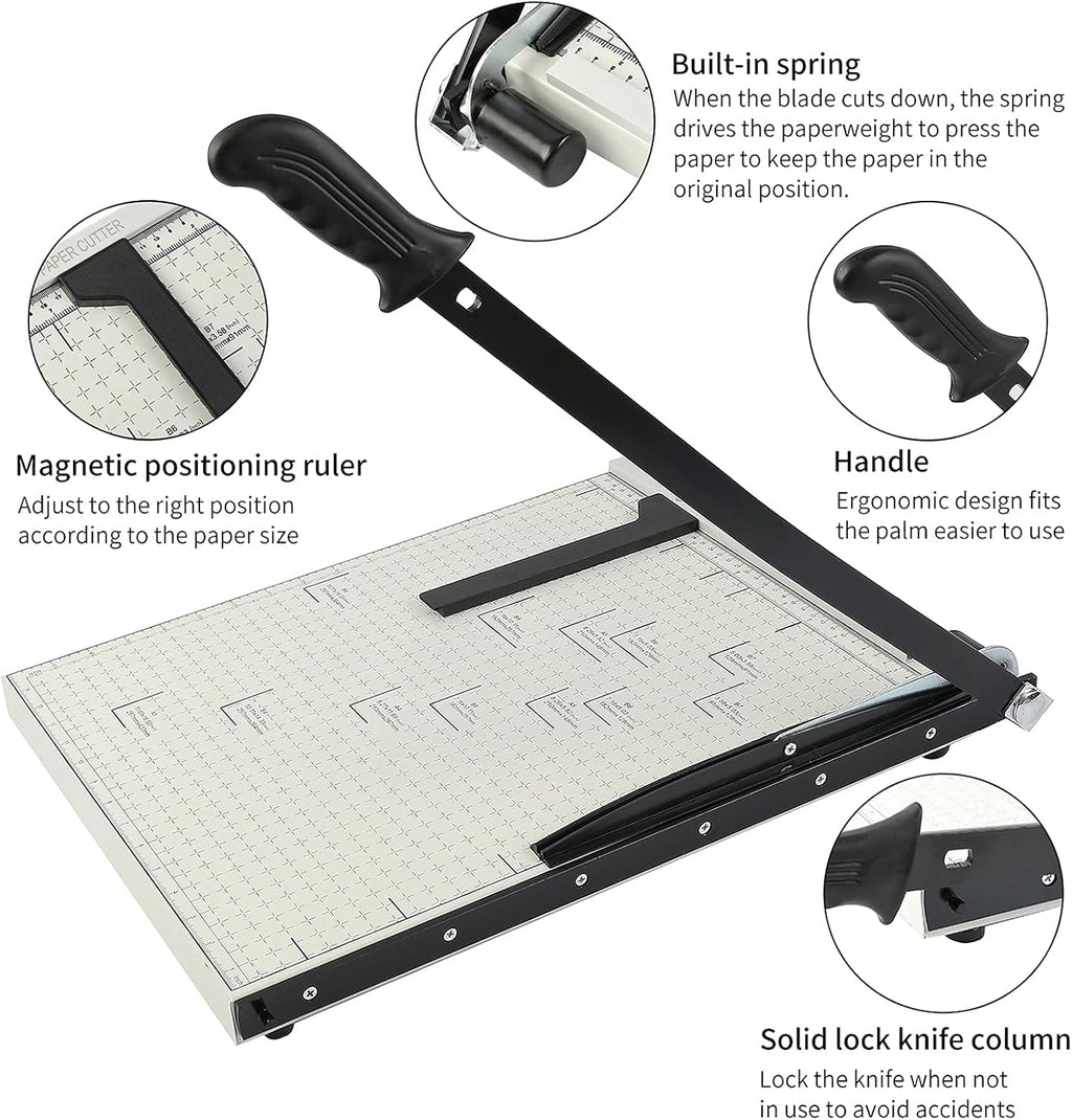 A3 Guillotine Paper Trimmer 18” Cutting Length 10-Sheet Capacity P2433