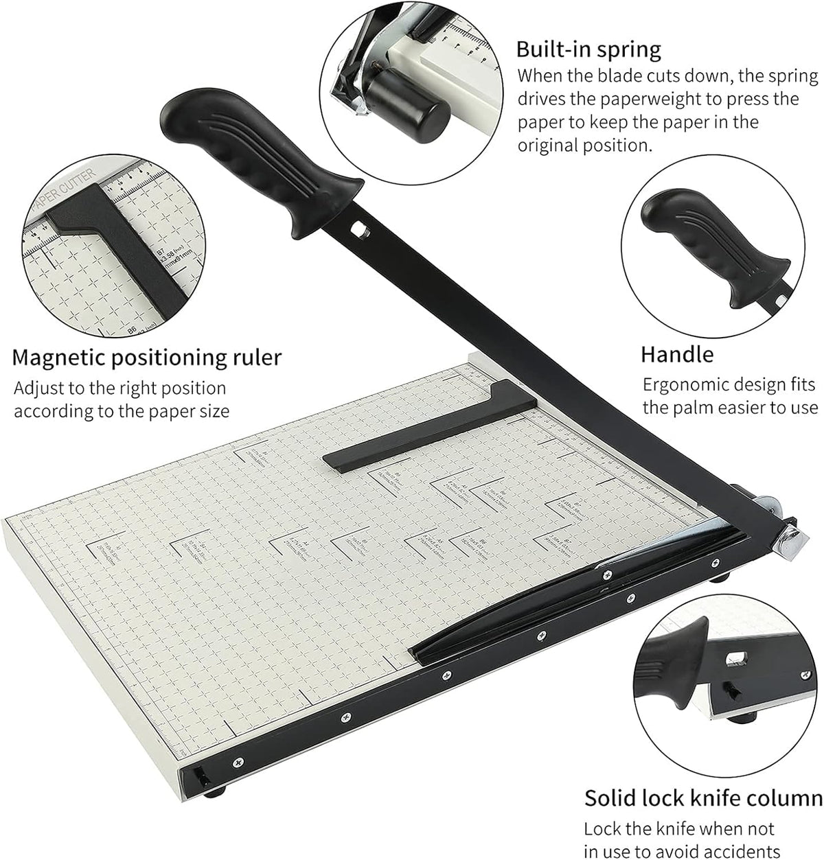 A3 Guillotine Paper Trimmer 18” Cutting Length 10-Sheet Capacity P2433