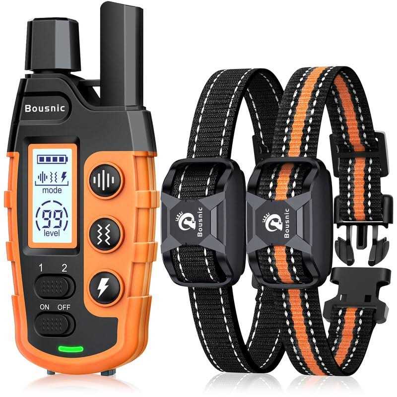 Dog Shock Collar 2 Dogs 3300 ft Waterproof Rechargeable Remote N418942