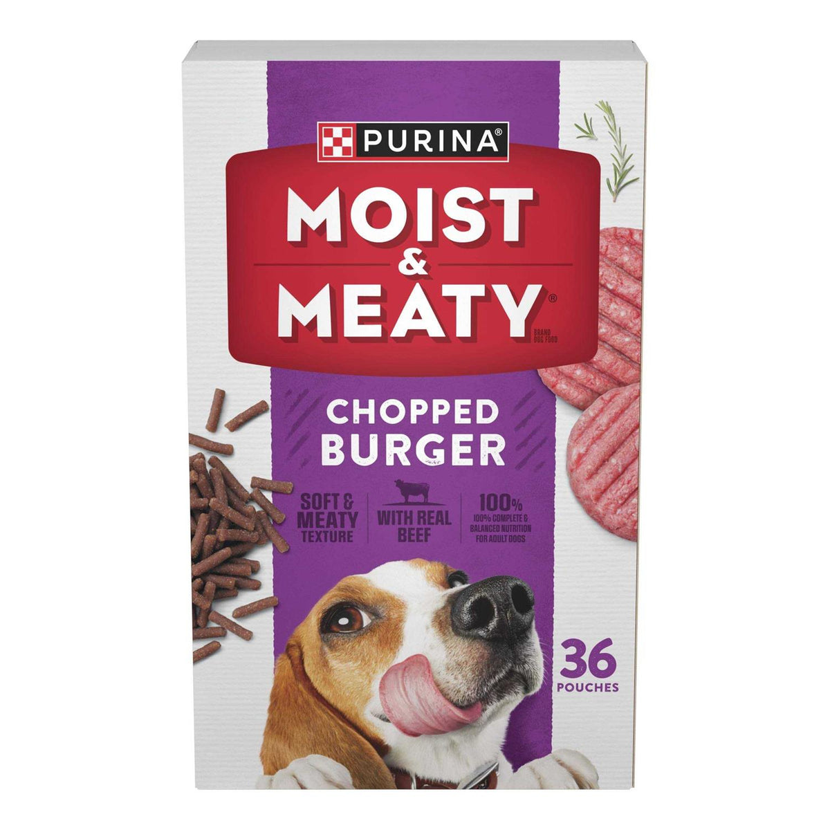 Moist & Meaty Chopped Burger Dog Food A904409