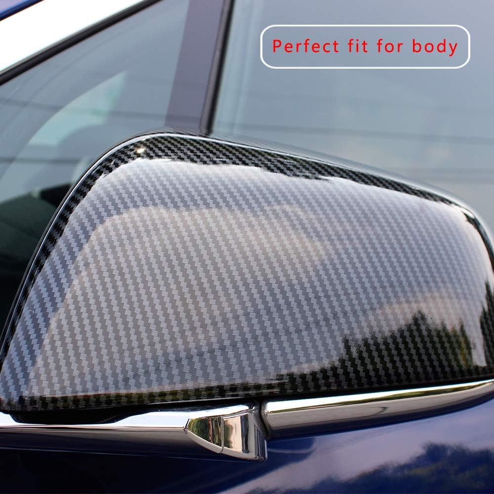 Side Mirror Cover ABS Plastic Imitation Carbon Fiber Pack of 2 S67698