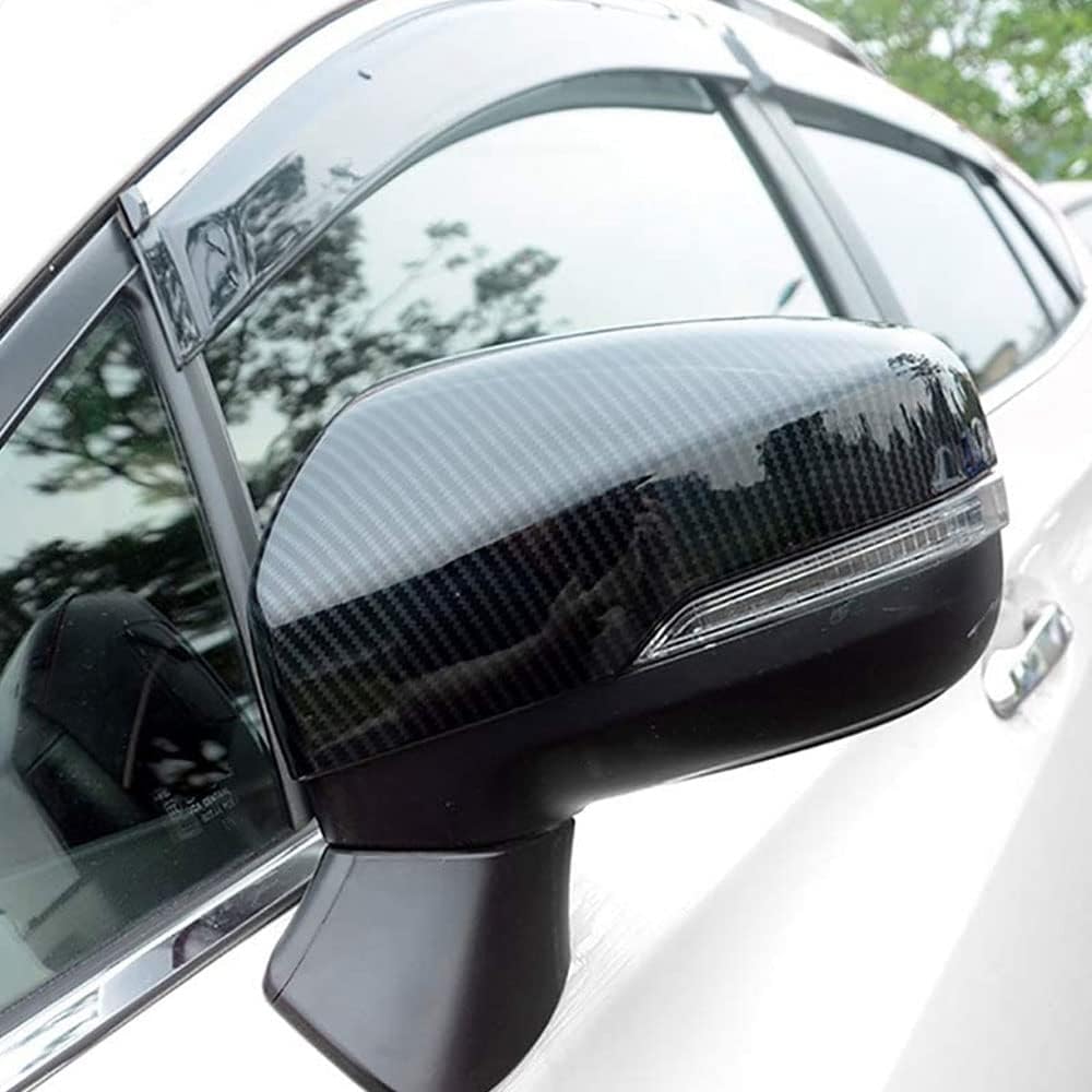 Car Side Rear View Mirror Guard Cover Caps Trims (Carbon Fiber) U143