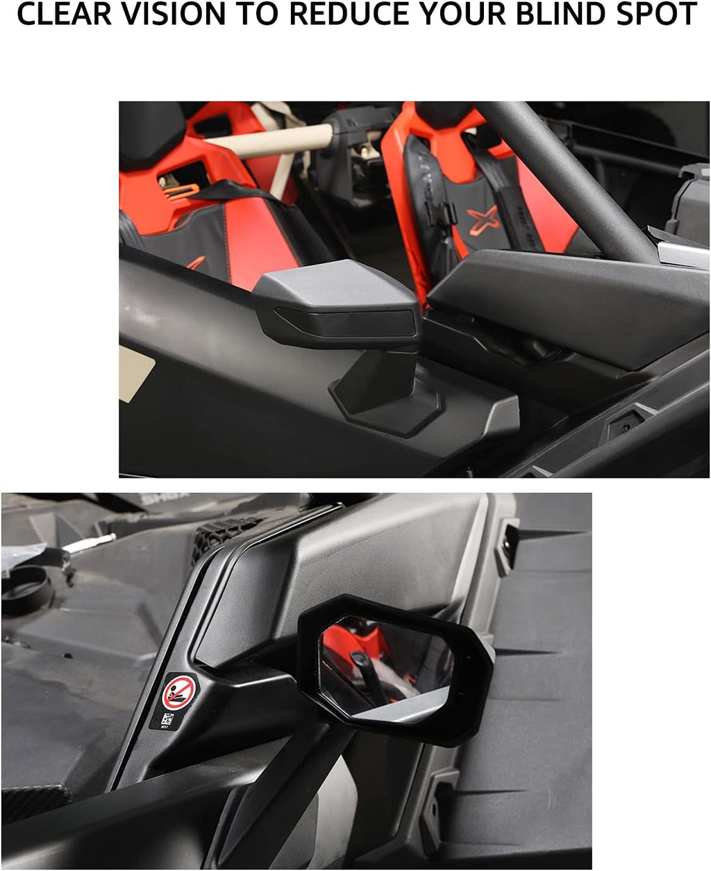 Black Adjustable Convex Side Mirrors J323981