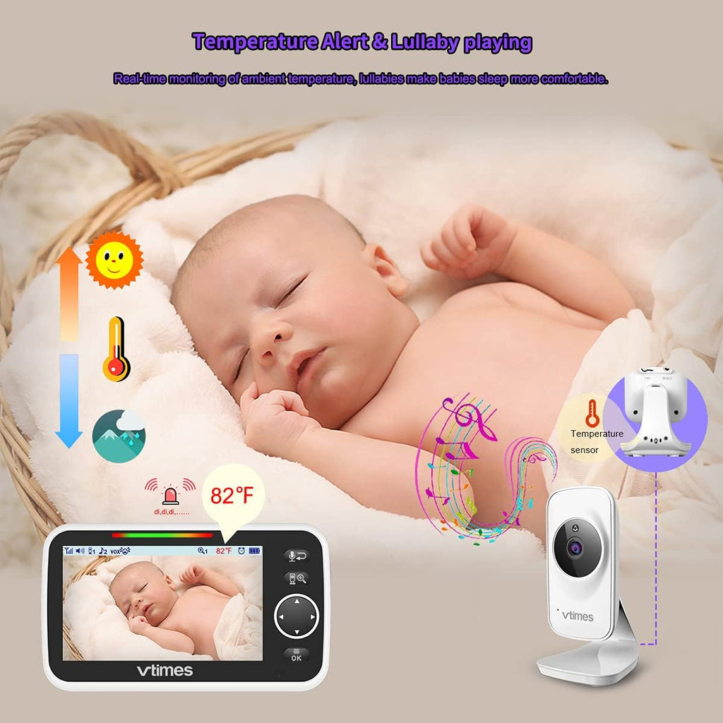 Baby Monitor with Camera and Audio 5 LCD Screen B496976