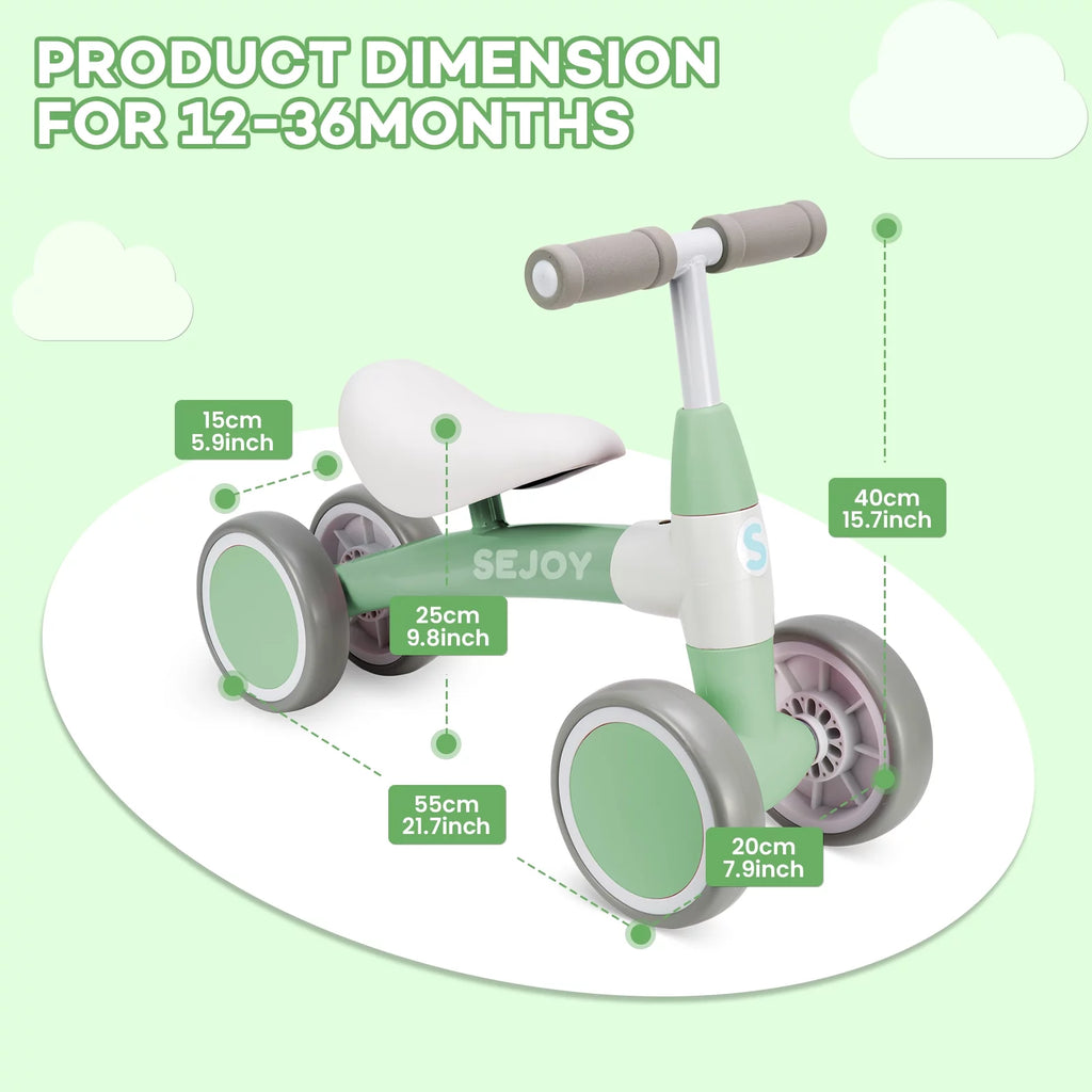 Baby Balance Bike 4 Wheels Walker Q6256
