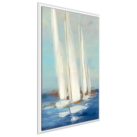 Blue Acrylic Painting Print on Canvas X306