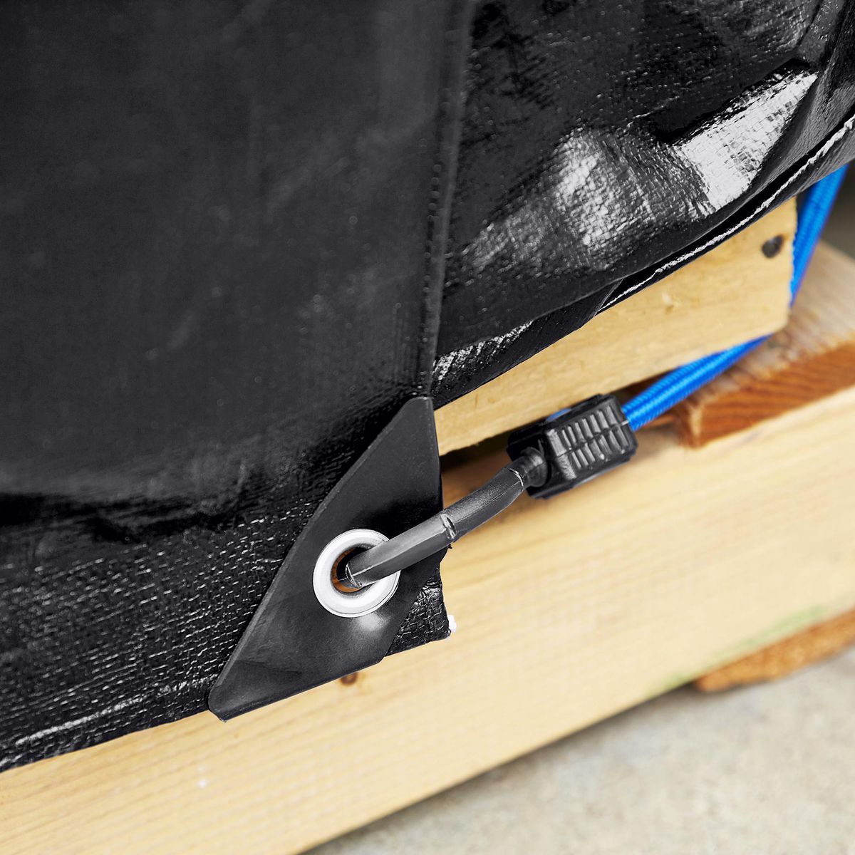 18 ft. x 24 ft. Silver and Black Weather-Resistant Tarp U87713