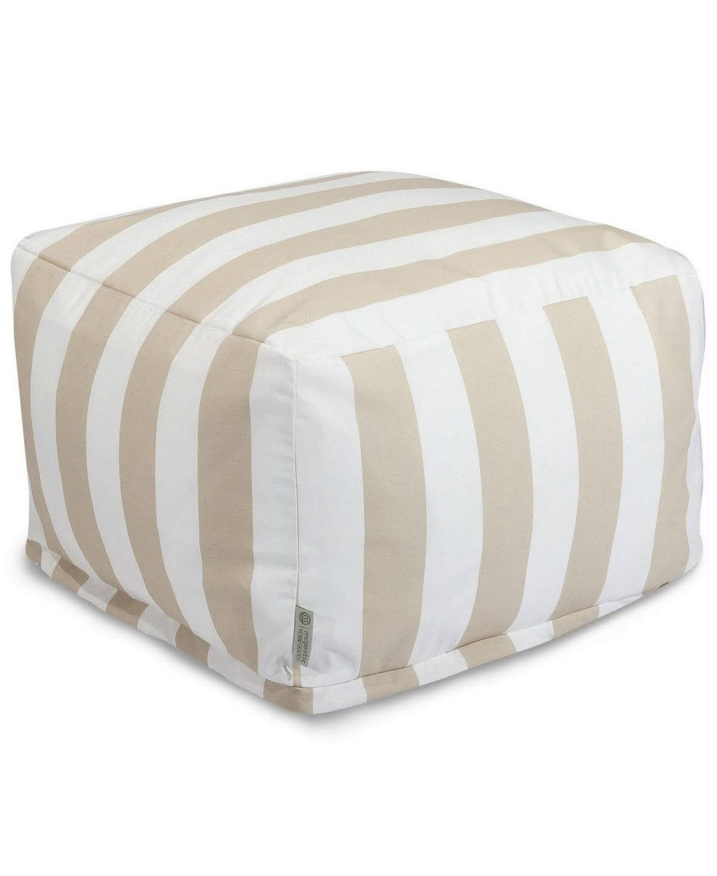 Gray Vertical Stripe Ottoman F42928
