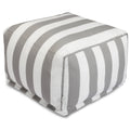 Gray Vertical Stripe Ottoman F42928