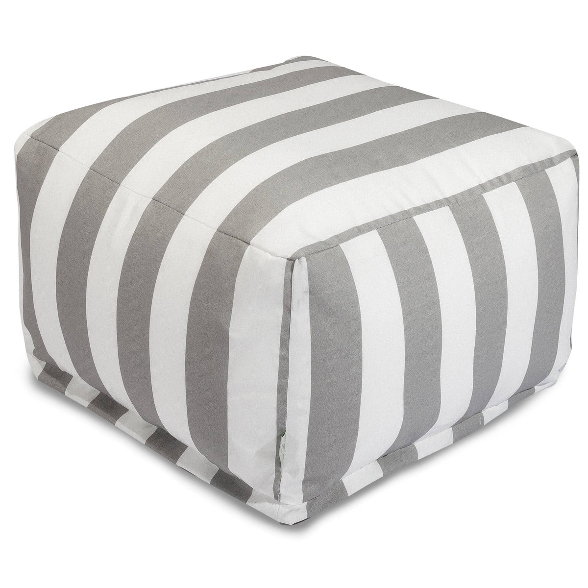 Gray Vertical Stripe Ottoman F42928