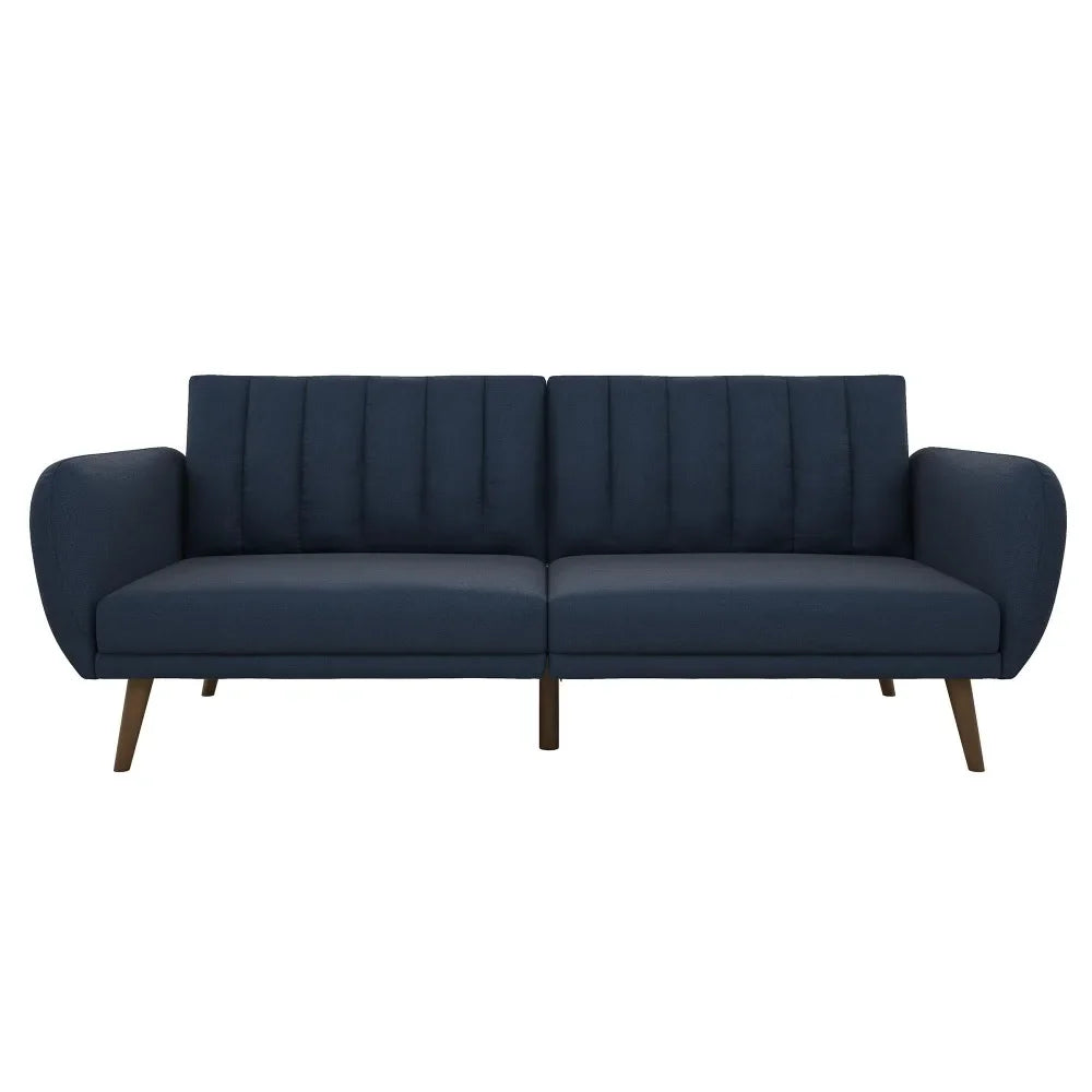 Upholstery Futon Sofa Bed with Wooden Legs S69258