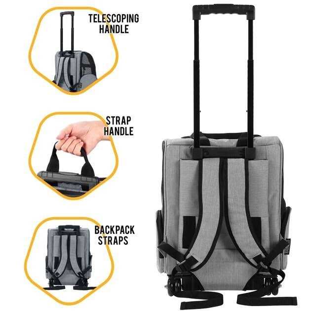 Backpack Pet Travel Carrier with Wheels R594112