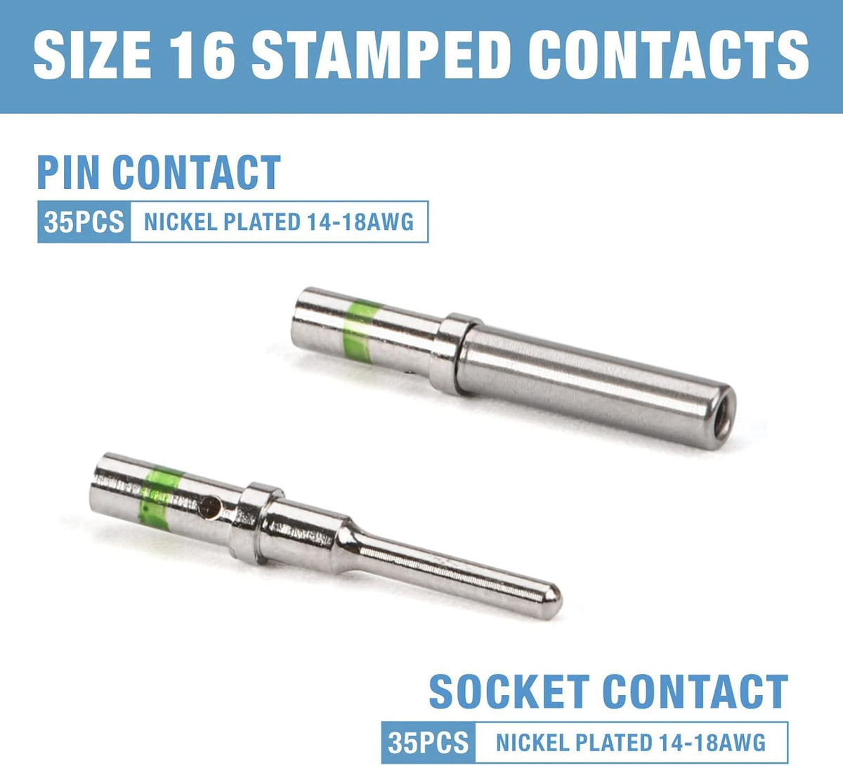188PCS Gray Connector Kit with 16 Solid Contacts S286