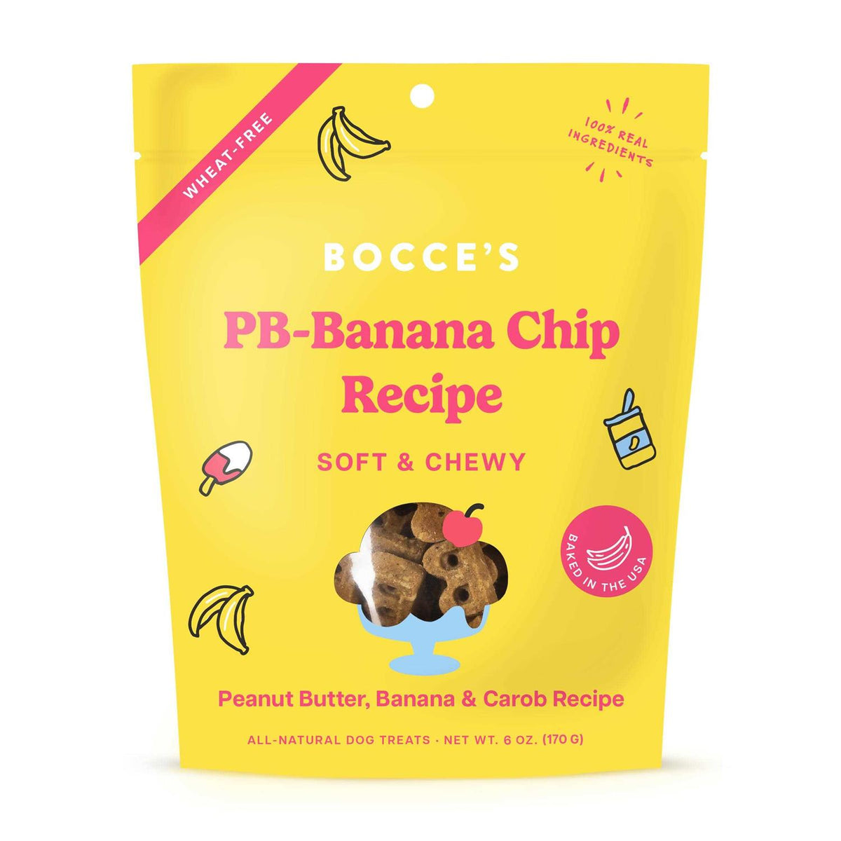 PB Banana Chip Soft & Chewy Dog Treats B268155